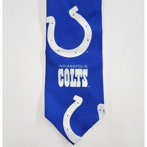 Vtg 1993 Ralph Marlin Indianapolis Colts NFL Tie Necktie Blue NWOT Deadstock USA